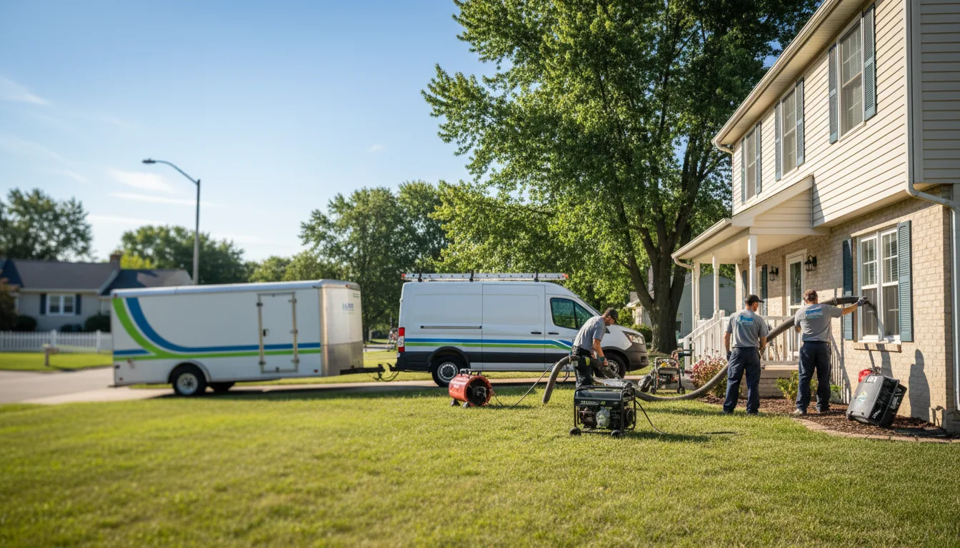 Flooded Basement Restoration And Cleanup With Repair in Parker City, IN near me